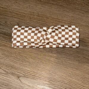 LOWEST PRICE! brown and white checkered head band